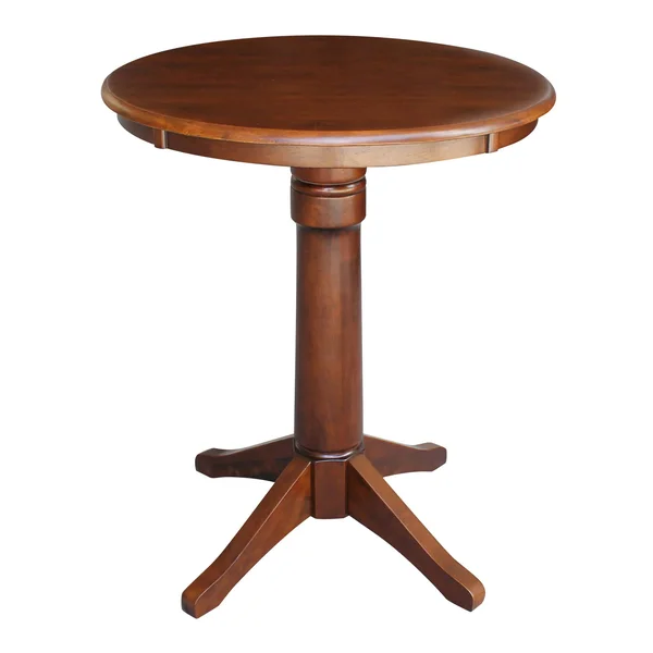 International Concepts 30x22 Round Top Pedestal Table - 34.9x22H - Espresso