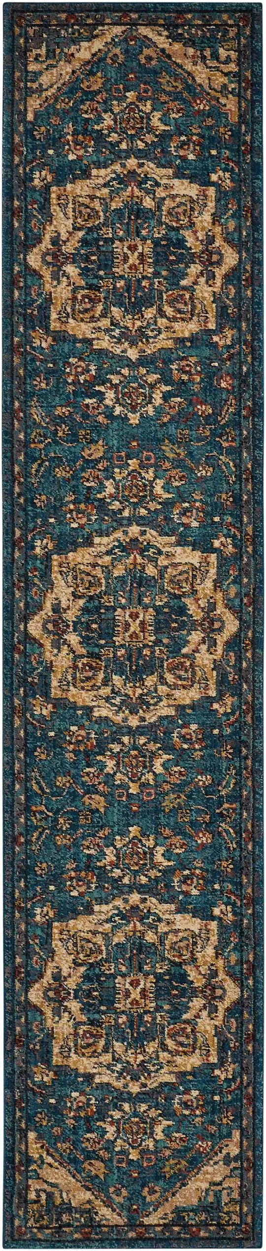 Nourison 2020 NR206 Area Rug, Teal, 2&3x22 x 11&
