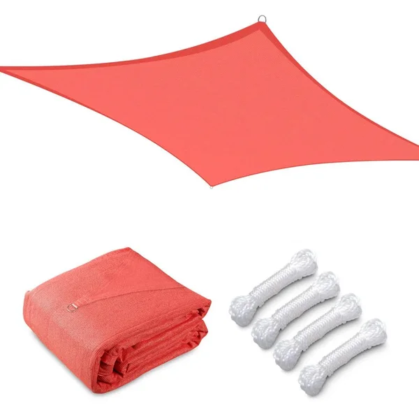 Yescom Patio Rectangle Sun Sail Shade Canopy 20ftx16ft - Cherry Tomato