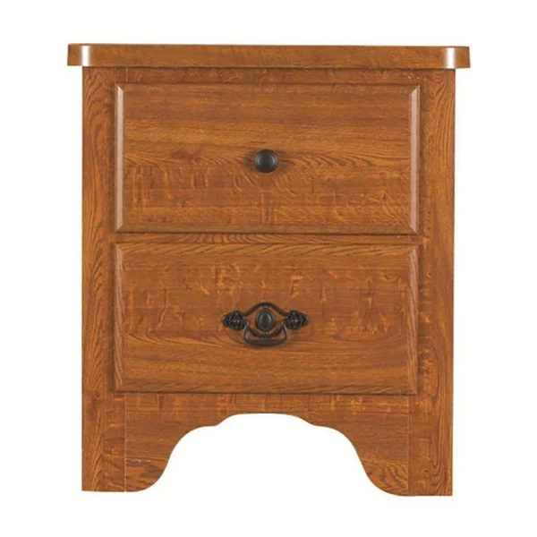 Lemoore Cottage 2-Drawer Nightstand in Heritage Oak