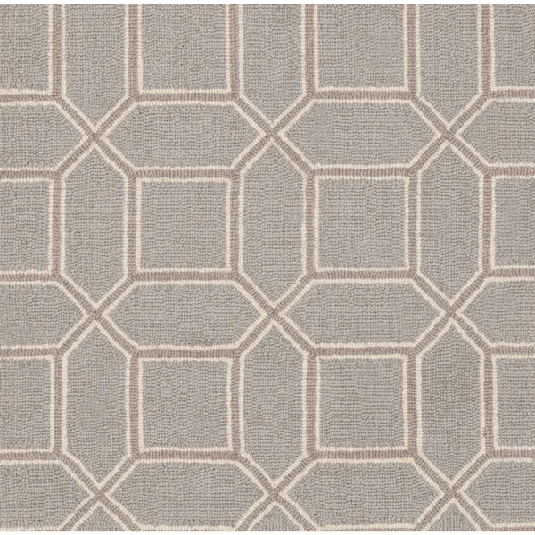 Hand-Hooked Lucile Geometric Wool Area Rug (9& x 13&) Olive