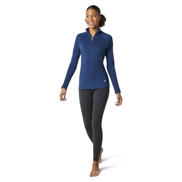 Smartwool Women's Merino 250 Baselayer 1/4 Zip Alpine Blue Heather - L