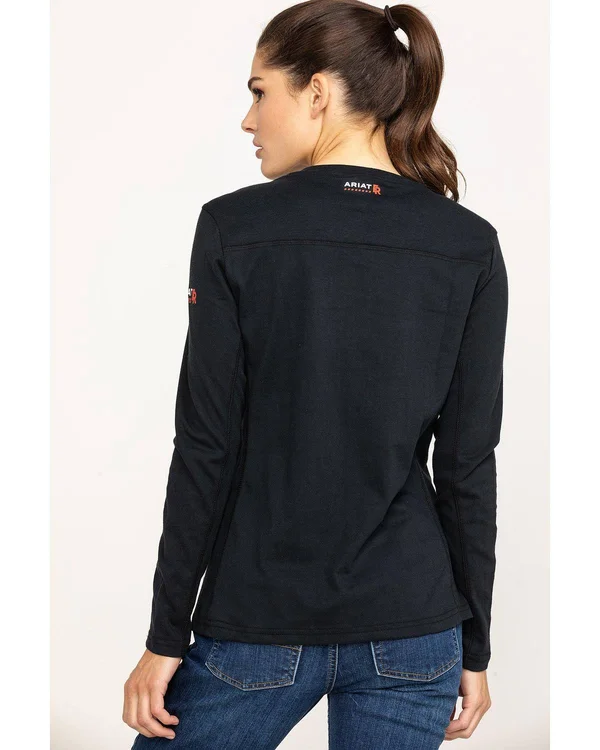 Ariat Women's Black FR AC Long Sleeve Work Top