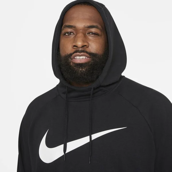 Nike Men's Dri-Fit Pullover Training Black Hoodie, Size: Small