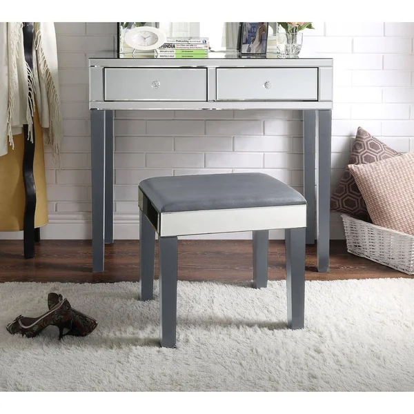 Inspired Home 2-Piece Mirrored Vanity Set