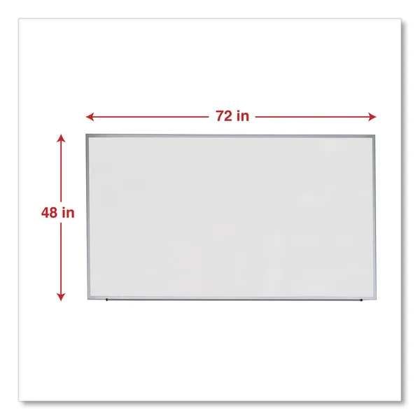 UNIVERSAL - Whiteboard - 72 in x 48 in - melamine - non-magnetic - white - silver frame