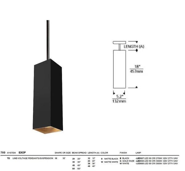 Tech Lighting - 700TDEXOP183620BB-LED927 Exo LED Pendant