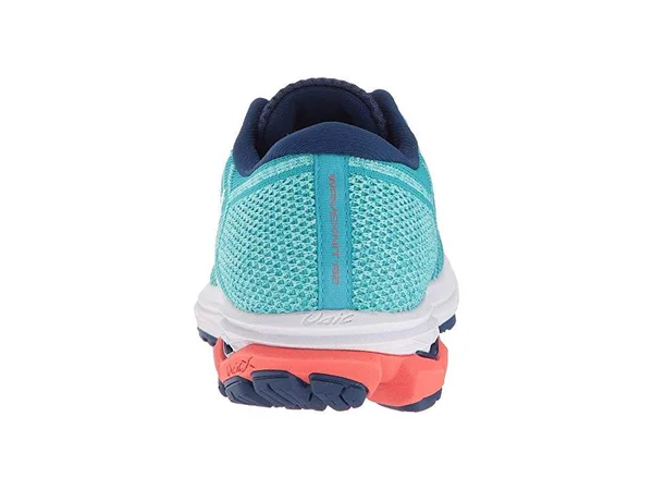 Mizuno Wave Rider 22 Knit (Peacock Blue/Fiery Coral) Women's Running Shoes