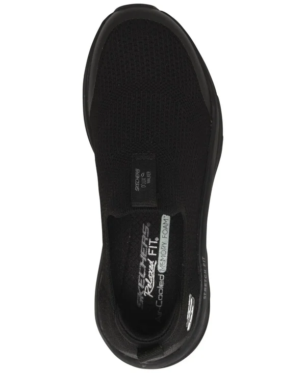 Skechers Women's Relaxed Fit D&Lux Walker Quick Upgrade Slip On, Black