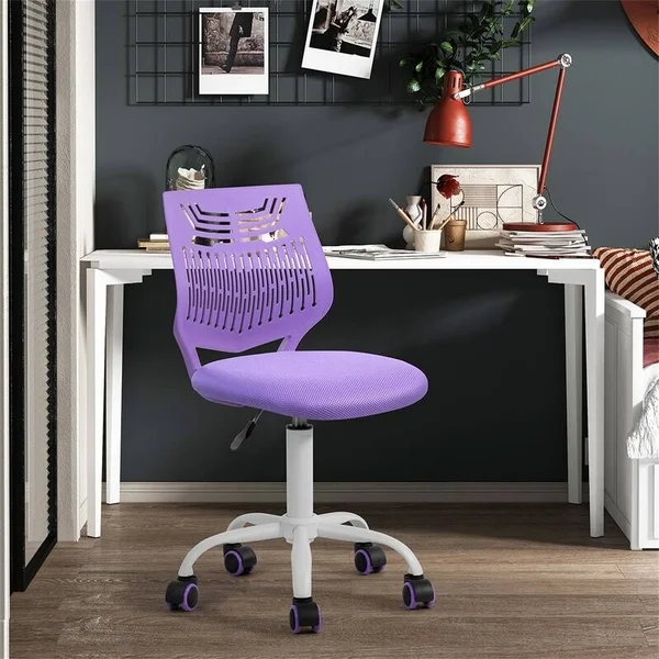 Plastic Task Chair/ Office Chair by AOOLIVE - Purple