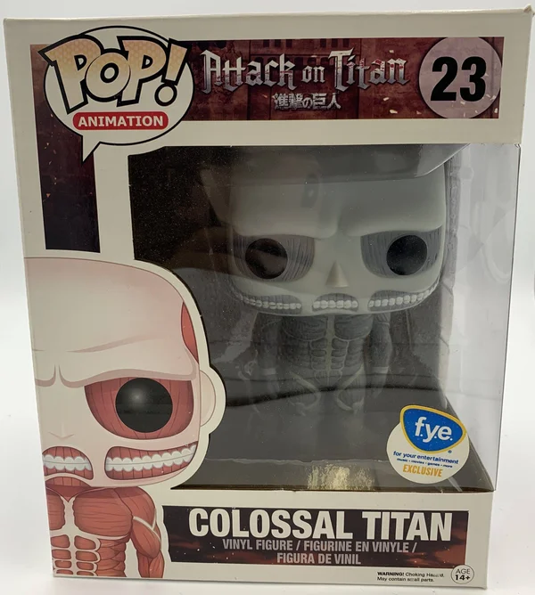 Funko Pop! Animation - Attack on Titan Vinyl Figure - Colossal Titan (Black/White - 6 in)*Exclusive*