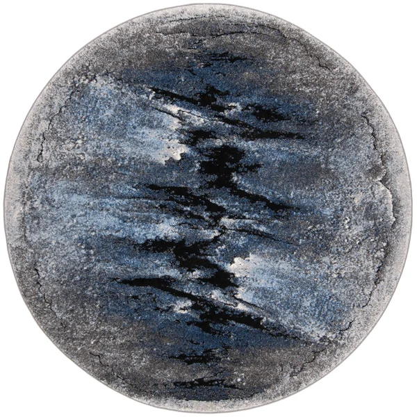 Safavieh Spirit 5&3x22 x 7&6x22 Rug in Blue and Charcoal