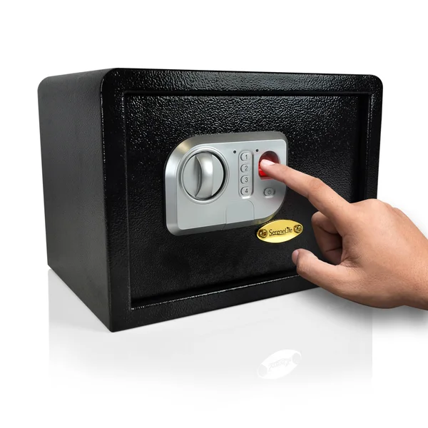 Serenelife Slsfe24fp - Electronic Fingerprint Safe Box with Mechanical Override - Includes Keys