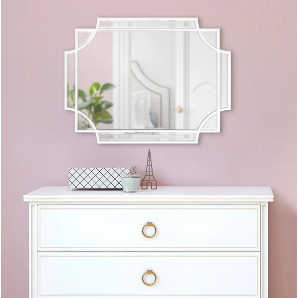 Kate and Laurel Minuette Decorative Framed Wall Mirror (18x24 - Silver)
