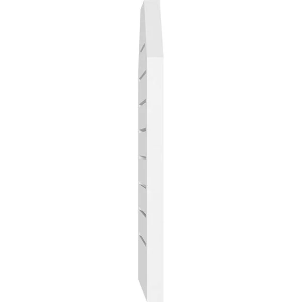 Ekena Millwork GVPOT38X2802SF 38x22W x 28x22H Octagonal Top Surface Mount PVC Gable Vent: Functional, w/ 2x22W x 1-1/2x22P Brick