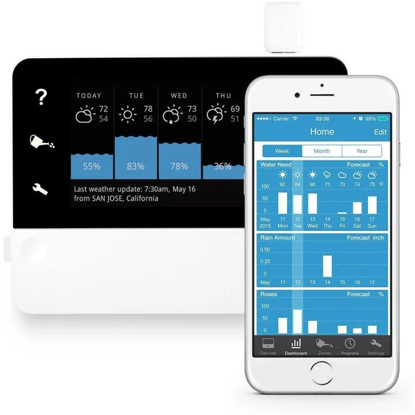 Rainmachine Touch HD-12 Cloud Independent Smart WI Fi Irrigation Controller, 6" x 1" x 4"