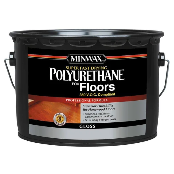 Minwax 130330000 Super Fast-Drying Polyurethane for Floors 350 VOC - 2.5 Gallon, Gloss