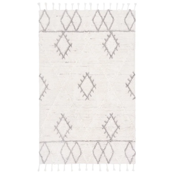 Safavieh Casablanca Rug Collection CSB453A - Ivory, Grey - 6& x 6& Square