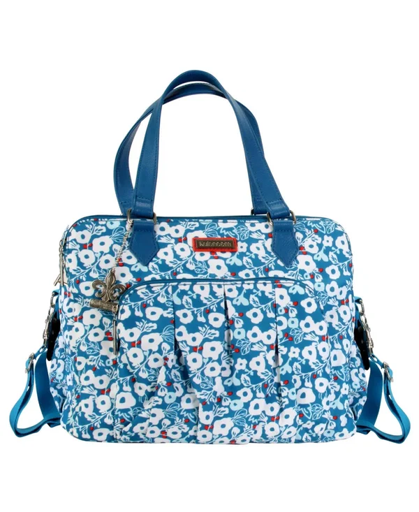 Kalencom Berlin Diaper Bag Berry Blossom Teal