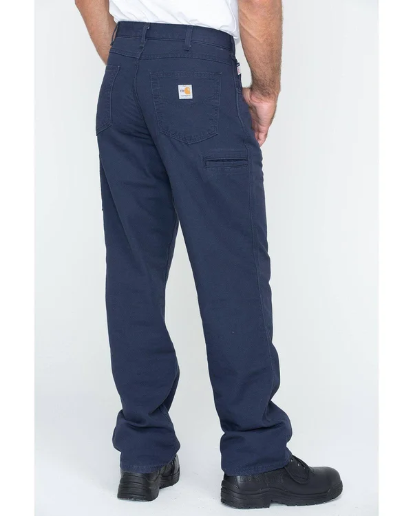 Carhartt Men's Dark Navy Flame-Resistant Canvas Pant
