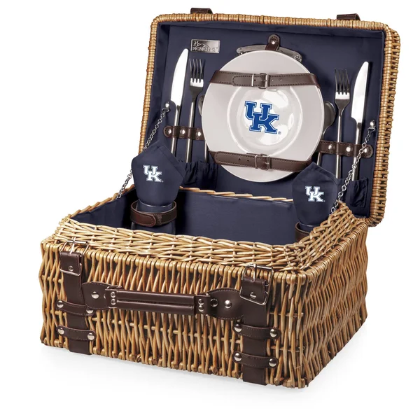 Kentucky Wildcats Champion Picnic Basket (Navy) - 16 x 12 x 8