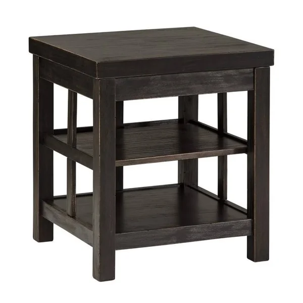 Bowery Hill Square End Table in Rubbed Black - BH-4752-620668
