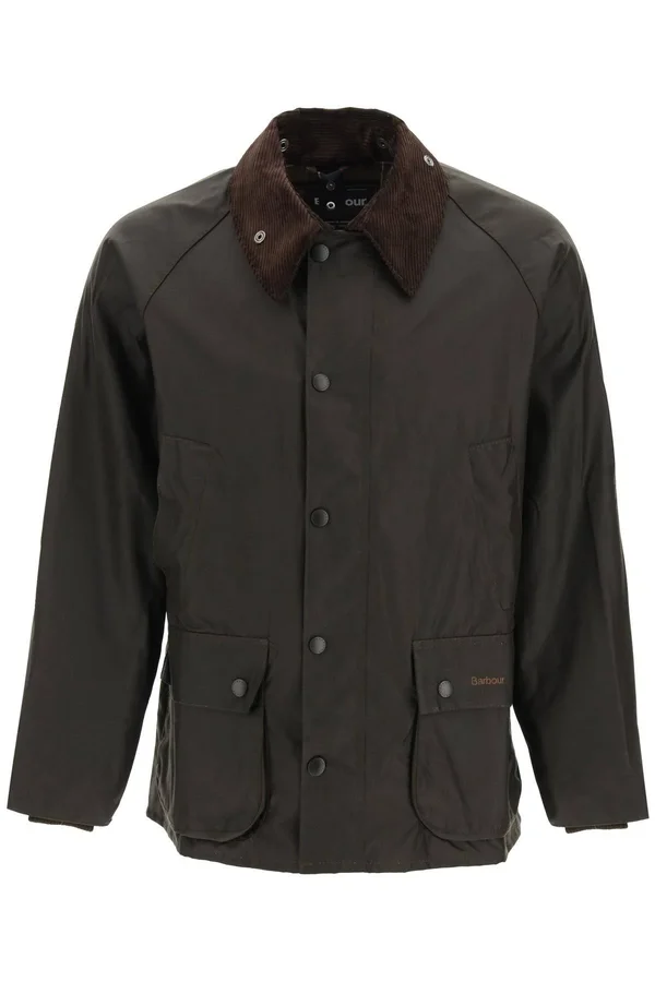 Barbour Bedale Classic Jacket in Waxed Cotton 44 Brown, Green Cotton