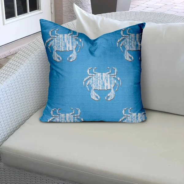 Crabby Indoor/Outdoor Soft Royal Pillow - Zipper Cover Only - 24 x 24