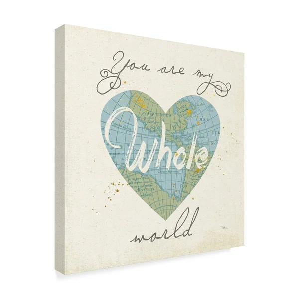 Trademark Fine Art Wap07510-C1818Gg Pela Studio 'Love Map II' Canvas A