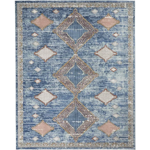 Nourison Concerto CNC14 Area Rug, Blue, 6&7x22 x 9&6x22