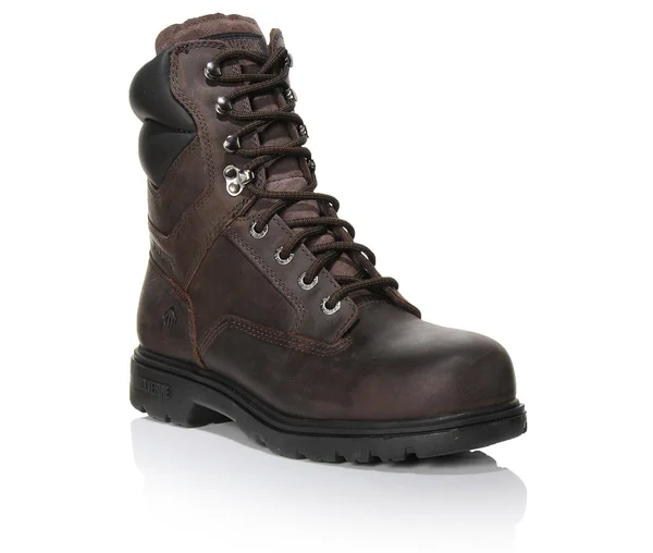 Men's Wolverine 8 in Bulldozer Steel Toe Work Boots in Brown Size 10 Wide