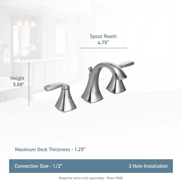 Moen Voss Two-Handle High Arc Bathroom Faucet - Brushed Nickel