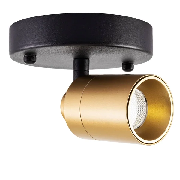 Vidalite Opal Gold Iron LED 3000K Monopoint Sconce Lighting with Flush Mount Spot Light with Rotating Head