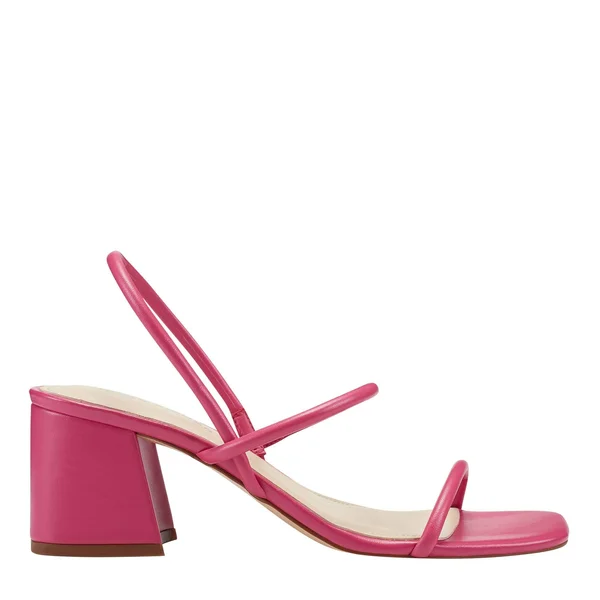 Marc Fisher Galvin Block Heel Strappy Sandal - Pink - 8.5