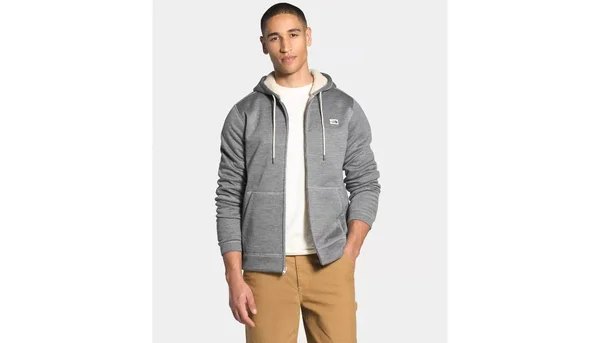 The North Face Men's Sherpa Patrol Full Zip Hoodie - Medium - New Taupe Green White Heather