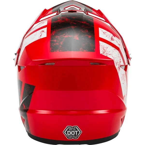 GMAX MX-46 Off-Road Dominant Helmet Matte Black/White/Red Medium