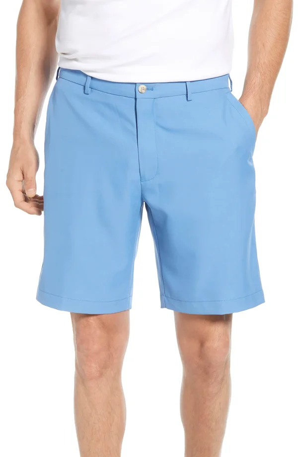 Men's Peter Millar Salem High Drape Performance Shorts - Size 30 - Blue