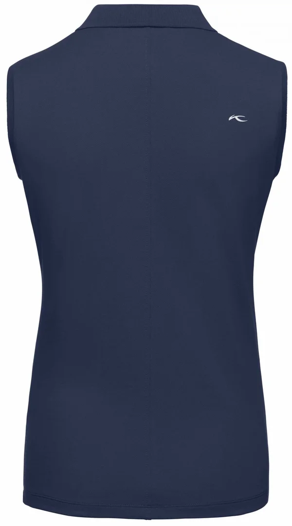 Kjus Womens Sanna Polo S/L Blue, Womens Short-sleeved Polo Shirt, Size 40 - Color Atlanta Blue