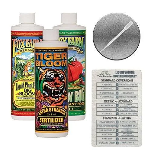 Fox Farm Liquid Nutrient Trio Soil Formula: Big Bloom, Grow Big, Tiger Bloom Pac