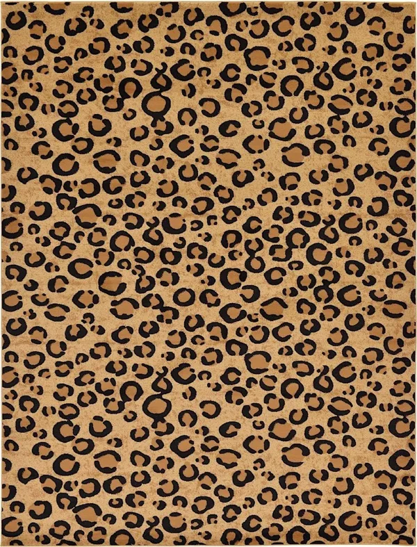Rugpal Wild Animal inspirations Area Rug Collection 9&x12& in Leopard Color