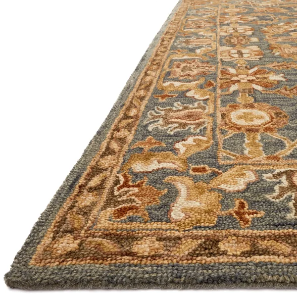 Alexander Home Hand-Hooked Owen Slate Wool Rug - 5& x 7&6, Gray