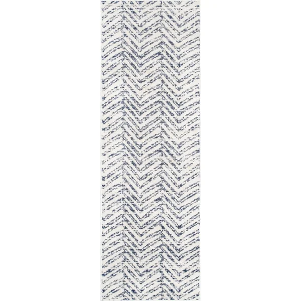 nuLOOM Rosanne Geometric Runner Rug, 2& 6x22 x 12&, Blue