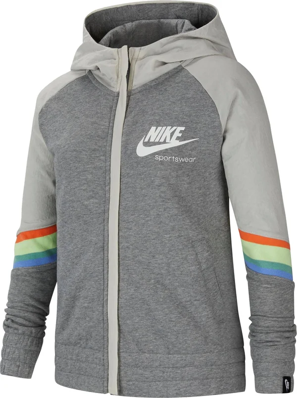 Nike Girls& Sportswear Heritage Full Zip Hoodie - L (Large)