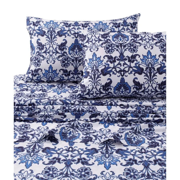 Tribeca Living Catalina Deep Pocket Percale Sheet Set - Size: King