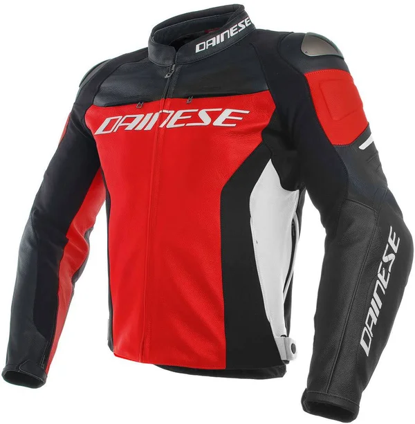 Dainese Racing 3 Leather Jacket Red-Black-White 44