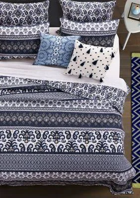 Barefoot Bungalow Native Quilt Set - King, Indigo