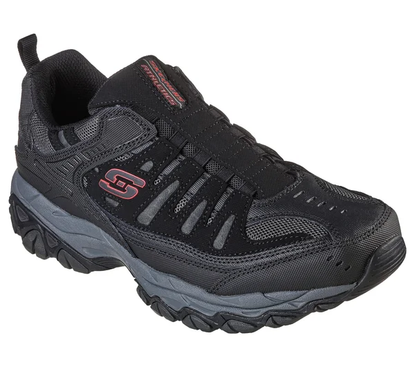 Skechers Men's After Burn M. Fit Sneakers, Black/Charcoal, 6.5