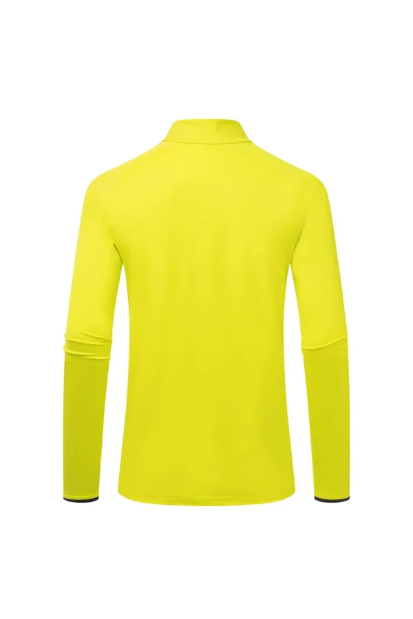 Kjus Mens Feel Halfzip Yellow - Mens Long-sleeved T-Shirt, Size 44 - Color Citric Yellow