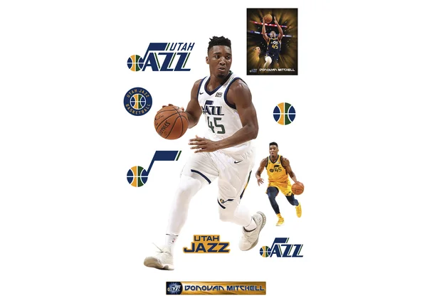 Fathead Donovan Mitchell - X-Large Officially Licensed NBA Removable Wall Decal, Size: XL
