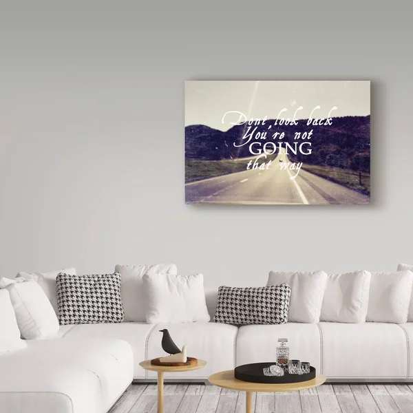 Trademark Fine Art Ali20421-C2232Gg Vintage Skies 'Dont Look Back' Can